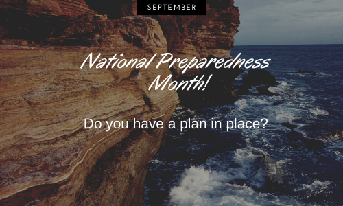 It's National Preparedness Month - image of the sea and cliffs