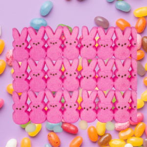 Why is not filing a bad idea. Confessions of a Sugar Junky. Image of pink Peeps and jelly beans